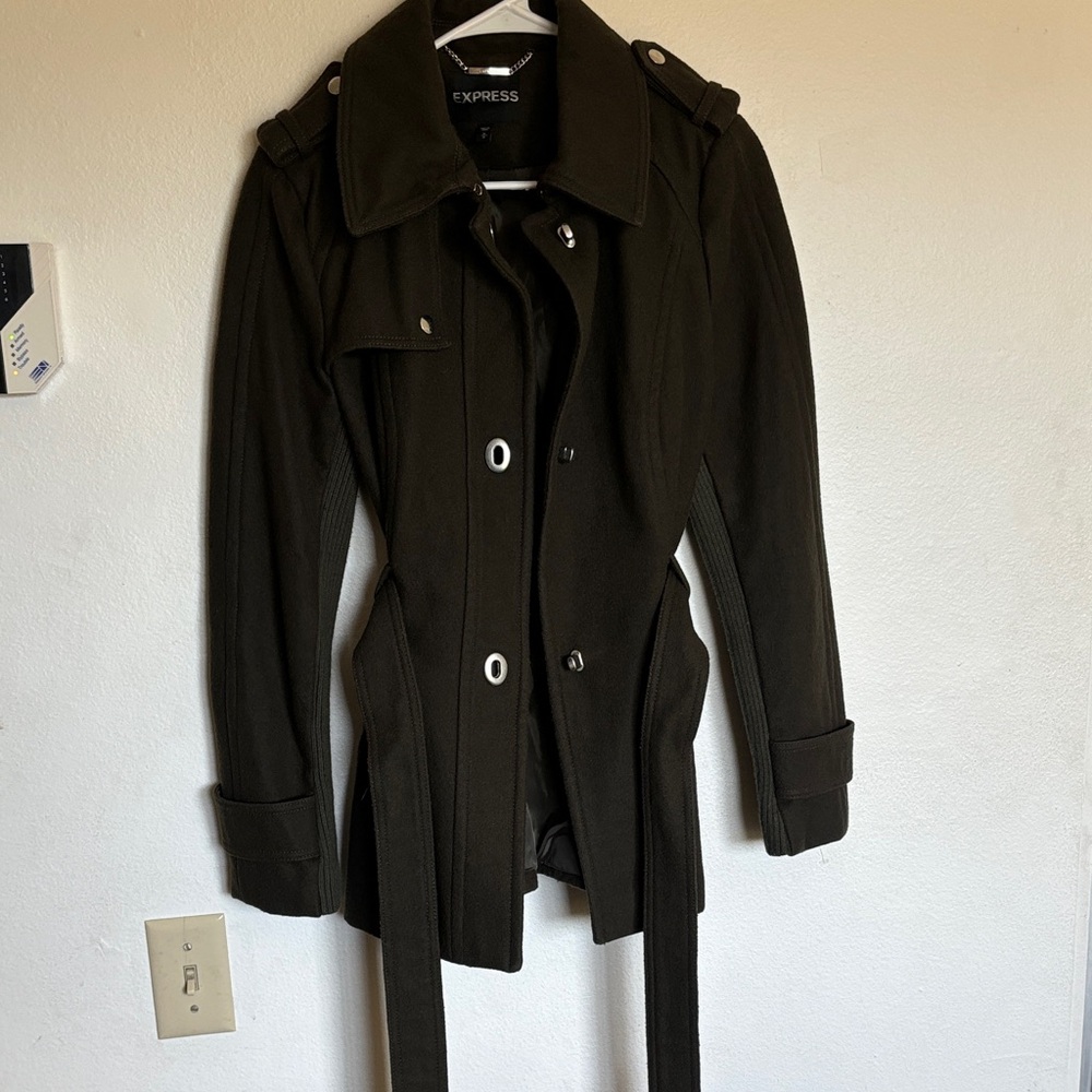 Express Women's Dark Trench Coat
